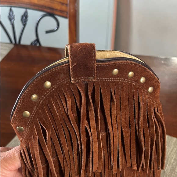 Shyanne Brown Suede Fringe Western Ankle Boots - Picture 9 of 9